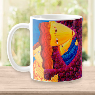 Zeitgenössisches Familienbild: Mutter und Söhne Kaffeetasse