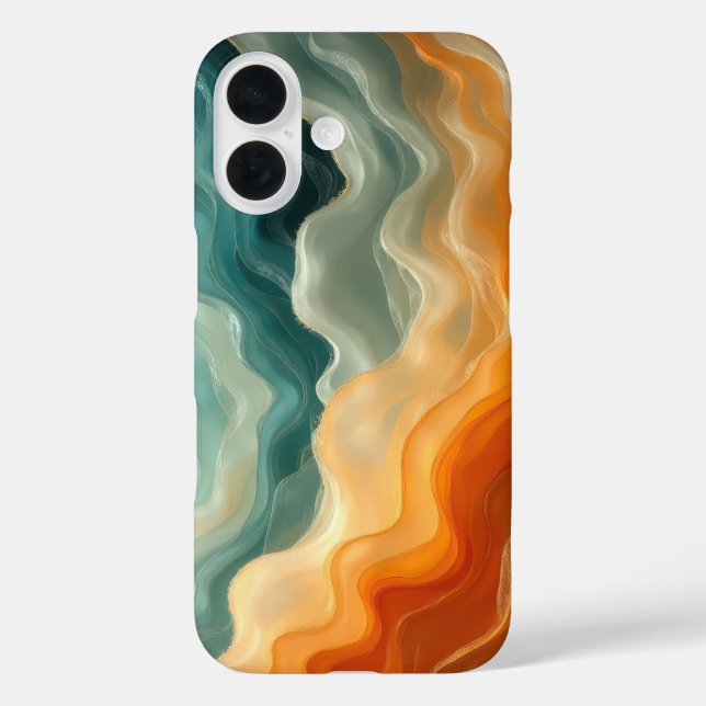 Zeitgenössisches Fließverhalten Abstrakt Case-Mate iPhone Hülle (Rückseite)