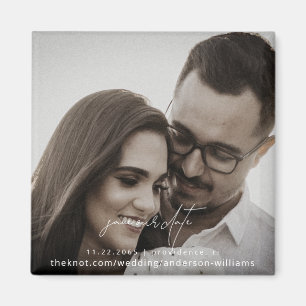 Zeitgenössisches Foto Rettete unser Datum Magnet