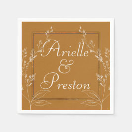 Zeitgenössisches Gold und Weißbuch Neapel Serviette