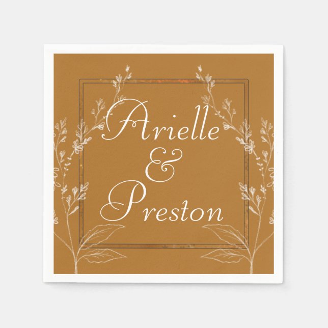 Zeitgenössisches Gold und Weißbuch Neapel Serviette (Vorderseite)