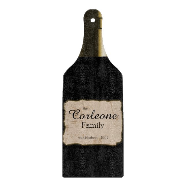 Zeitgenössisches Goldwein-Flaschen-Schneidebrett Schneidebrett (Vorderseite)