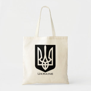 Zeitgenössisches Grafik-Emblem Tryzub der Ukraine Tragetasche