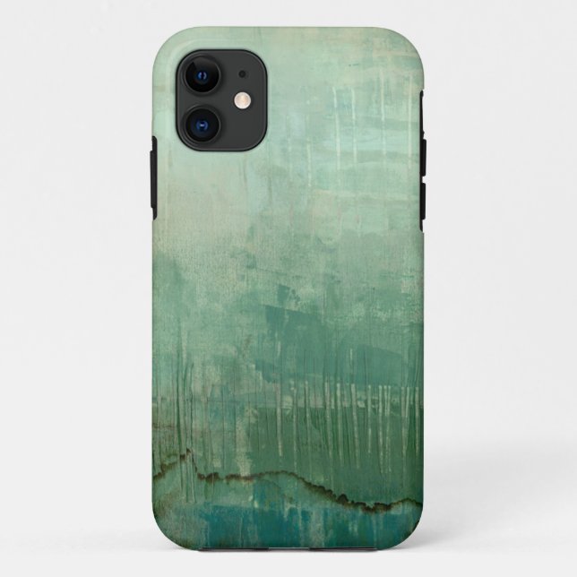 Zeitgenössisches grünes Aquarell Case-Mate iPhone Hülle (Rückseite)