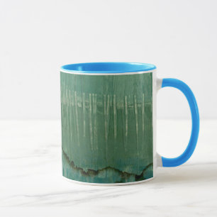 Zeitgenössisches grünes Aquarell Tasse