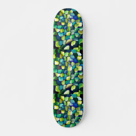 Zeitgenössisches Grünes Muster Skateboard