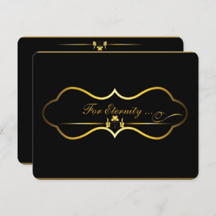 zeitgenössisches Hochzeitsdesign in Schwarz und Go Einladung