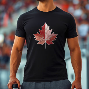 Zeitgenössisches kanadisches Ahornblatt V2 ID1071 T-Shirt