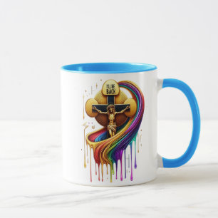 Zeitgenössisches künstlerisches Design gekreuzigte Tasse