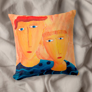 Zeitgenössisches Kunstmalerei-Wurfkissen der Brüde Kissen