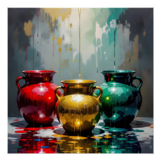 Zeitgenössisches Kunstposter-Papier (Halbglanz) Poster