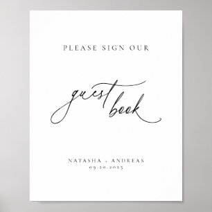 Zeitgenössisches Minimalistisches Gästebuch
