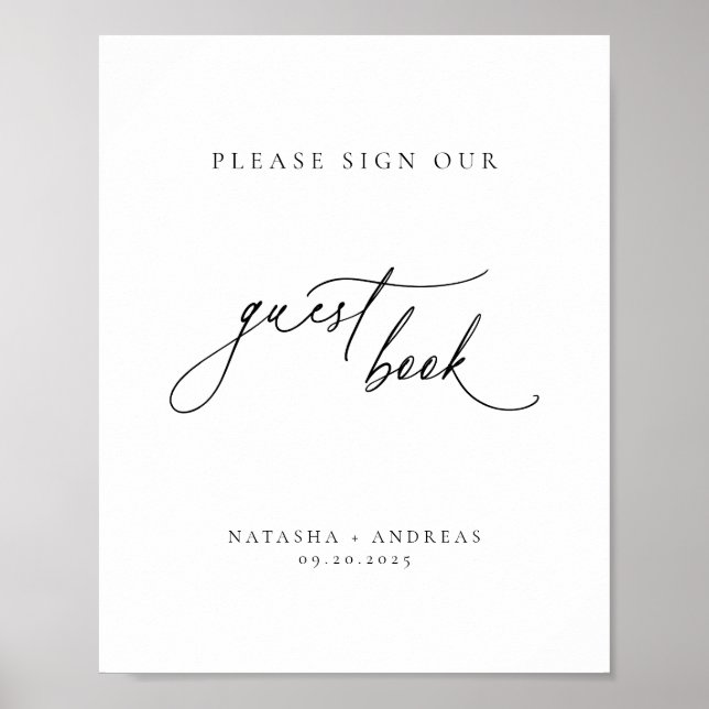 Zeitgenössisches Minimalistisches Gästebuch (Vorne)