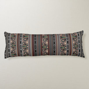 Zeitgenössisches Muster braun, grau, Tan Seitenschläferkissen