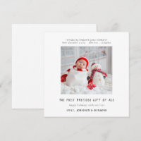 Zeitgenössisches Neugeborenes Foto Weihnachtskarte