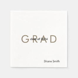 Zeitgenössisches Personalisiertes Abschluss Paper  Serviette