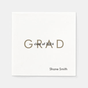 Zeitgenössisches Personalisiertes Abschluss Paper  Serviette