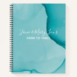 Zeitgenössisches Rezept für Alkohol Tinte Blaues D Notizbuch