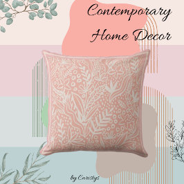 Zeitgenössisches Rosa mit weißem Kissen