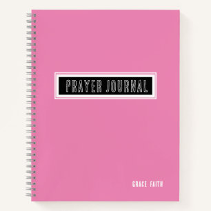 Zeitgenössisches rosa Praetjournal Notizbuch