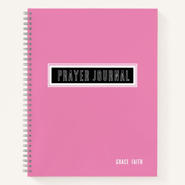 Zeitgenössisches rosa Praetjournal Notizbuch (Vorderseite)
