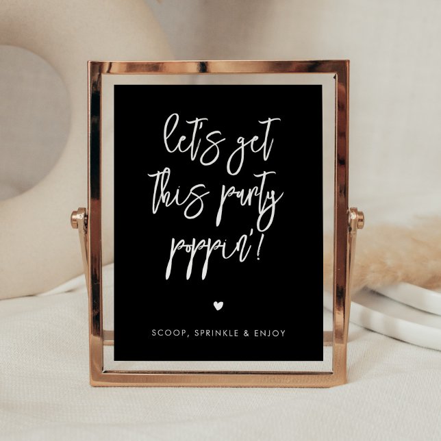 Zeitgenössisches Schwarz Lass uns dieses Party Pop Poster (Von Creator hochgeladen)