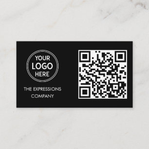 Zeitgenössisches schwarzes individuelles Logo mit  Visitenkarte