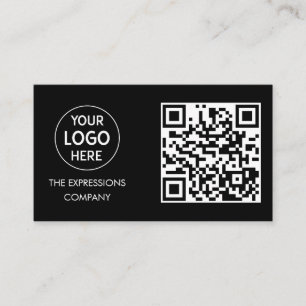 Zeitgenössisches schwarzes individuelles Logo mit Visitenkarte