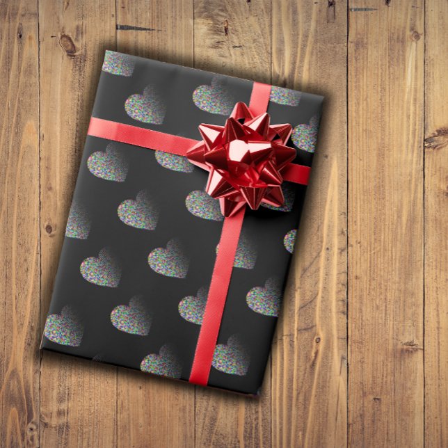 Zeitgenössisches schwarzes Musterpapier Geschenkpapier (Von Creator hochgeladen)