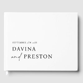 Zeitgenössisches Skript Modernes Minimalistisches  Gästebuch