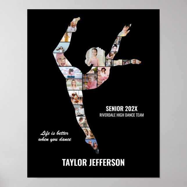 Zeitgenössisches Tanzteam-Fotocollage Poster (Vorne)