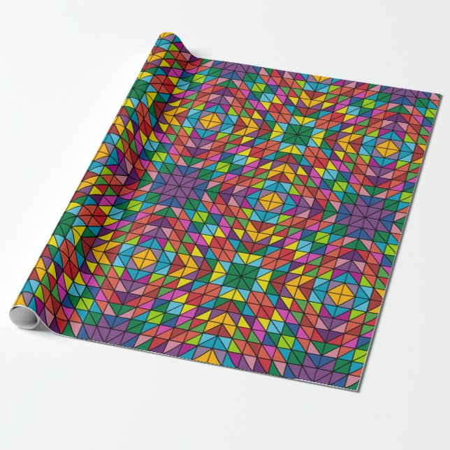 Zeitgenössisches Vierkettenpapier Geschenkpapier (Ungerollt)