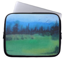 zeitgenössisches Waldland grün und schwarz