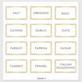 Zeitgenössisches Waterproof-Etikett für Gewürzgläs Aufkleber