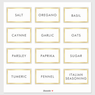 Zeitgenössisches Waterproof-Etikett für Gewürzgläs Aufkleber