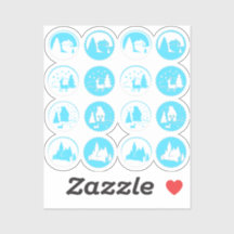 Zeitgenössisches Weihnachtsfest Set Eisblau