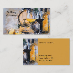 Zeitgenössisches Wine Theme Custom Business Card Visitenkarte