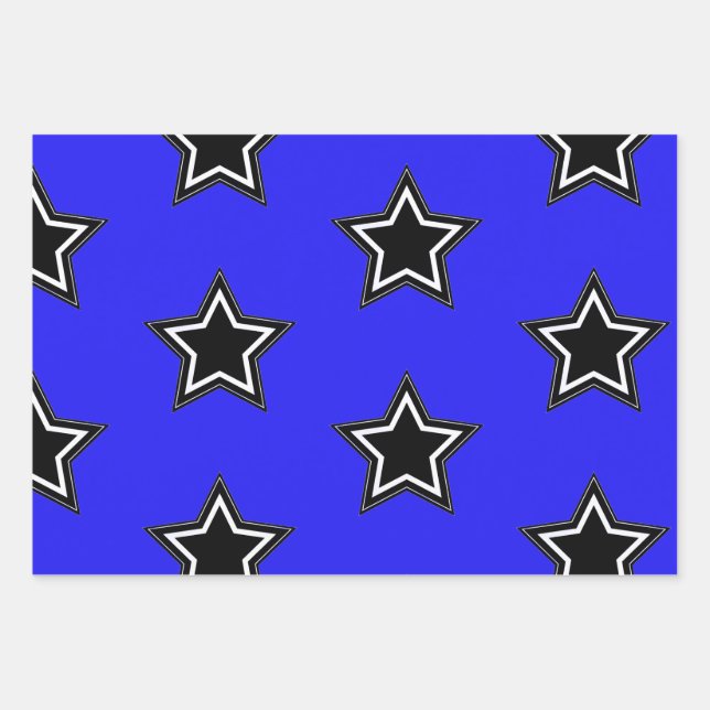 Zeitgenössisches Wrapping Paper Flat Sheet Set 3 Geschenkpapier Set (Vorderseite)