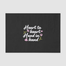 Zeitgenössisches Zitat "Herz zu Herz, Hand zu Hand