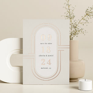 Zeitkapsel Moderne Deco-Folie zur Hochzeitseinla Folieneinladung