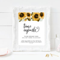 Zeitkapselunterschrift | Birthday Party Sunflower