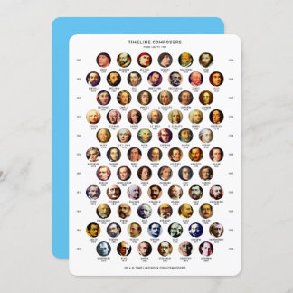 Zeitkarte der Komponisten Feiertagskarte