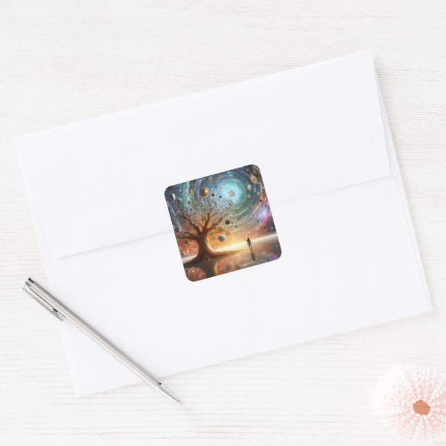 Zeitkeepers' Grove Quadratischer Aufkleber (Umschlag)