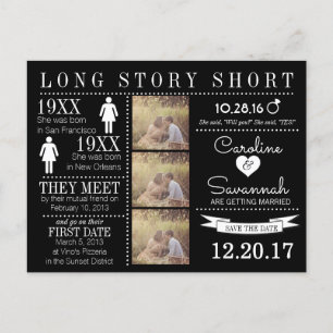 Zeitlicher Save the Date Postkarte