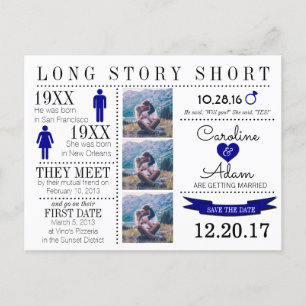 Zeitlicher Save the Date Postkarte
