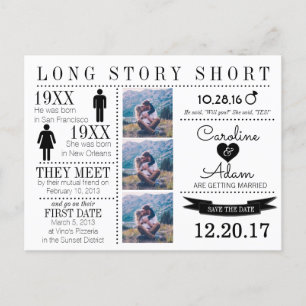 Zeitlicher Save the Date Postkarte