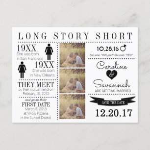 Zeitlicher Save the Date Postkarte