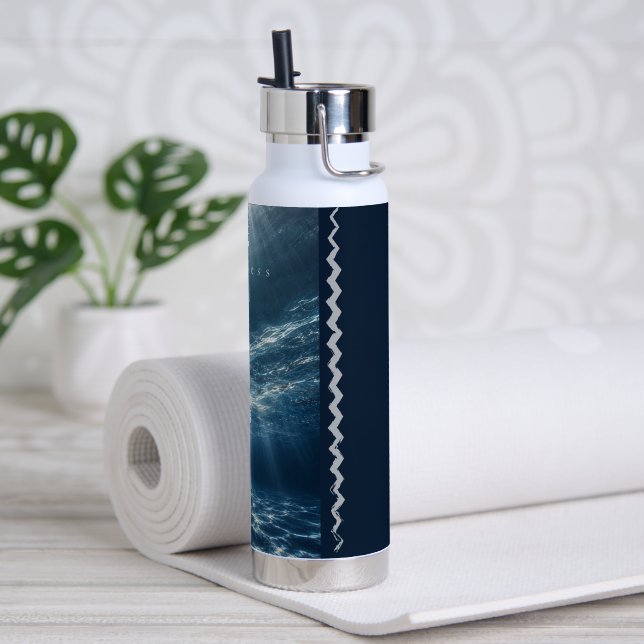 Zeitlos - Ästhetischer Tiefsee-Zitat Trinkflasche (Yoga)