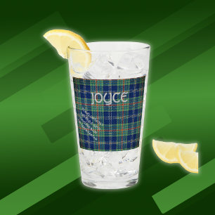 Zeitlos blau und grün Tartan Monogram Glas