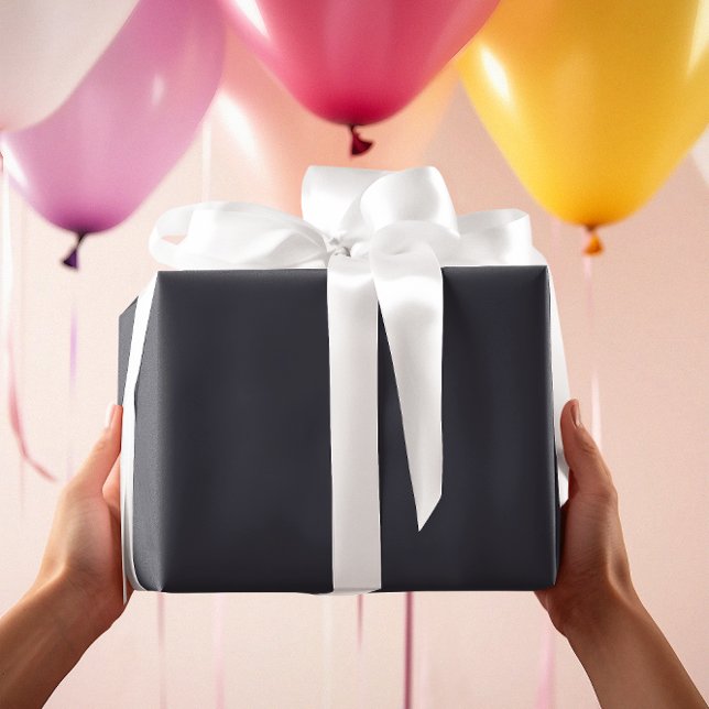 Zeitlos - dunkelbläuliches graues Wrapping Paper Geschenkpapier (Von Creator hochgeladen)